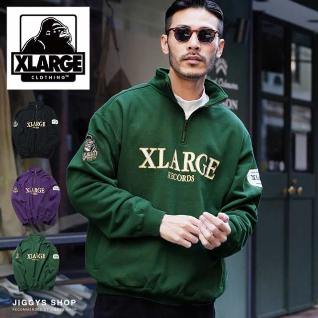 【クーポン対象外】【送料無料】 XLARGE エクストララージ HALF ZIP PULLOVER SWEAT ジップ ハーフジップ スウェット トレーナー メンズ