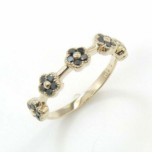 10金(K10) ゴールド　ブラックダイヤモンド　リング0.25カラット　送料無料の通販は