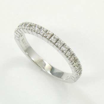 K10 WG ハーフエタ ダイヤモンド リング 10金ゴールド ハーフ