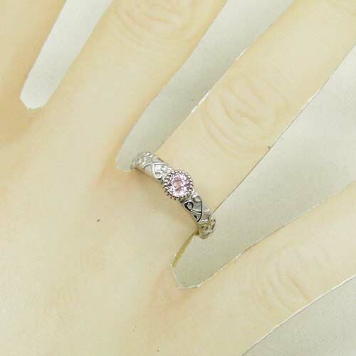 K10金 ピンクサファイア ホワイトサファイア リング リング K10 10金