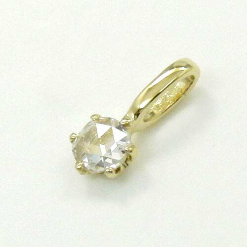 ローズカット　ダイヤモンド　ペンダント　K18/K18PG　2種類の地金よりお選びください。天然ダイヤTypeAAAA(ローズカット) 3mm ペンダントヘッドの通販は
