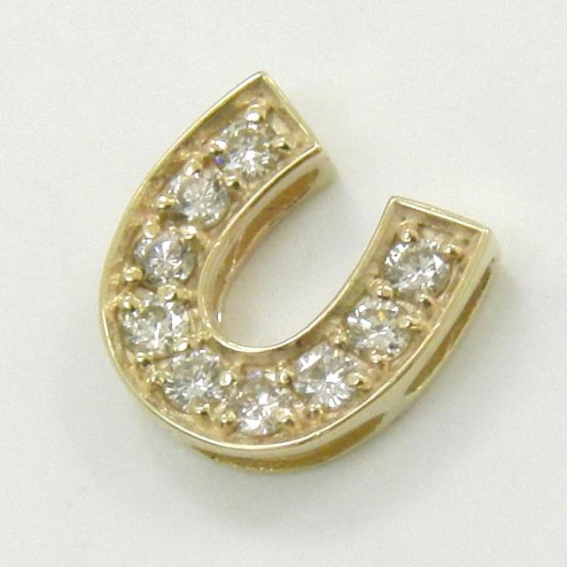 10金(K10)ダイヤモンド0.22ct 馬蹄ペンダントヘッドtypeAA送料無料の通販は