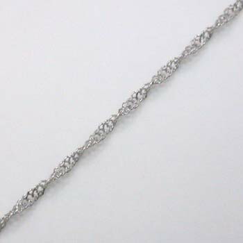 ネックレスチェーン40センチ 18金ホワイトゴールドスクリューチェーンネックレス 18金 金  アクセサリー  18K GOLD ジュエリー アイテム  レディースプレゼント 女性 誕生日 ジュエリー　宝石　地金　ギフト　プラチナ可 シンプル　首飾りの通販は 9,405円