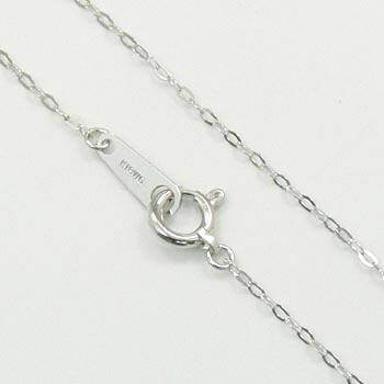 ネックレスチェーン 18金ホワイトゴールド リップクロスチェーン（幅1.0mm・長さ42cm/アジャスター用マルカン付き） 即納品(4日前後発送可能)　ゆうパケット発送は送料無料ですの通販は 15,059円