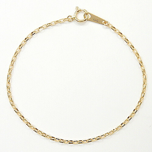 1.7ミリ幅18金ゴールド(K18)　18金ホワイトゴールド(K18WG)　18金ピンクゴールド(K18PG)鏡8面　小豆チェーン　ブレスレット（全長16cm　アジャスターカンなし)