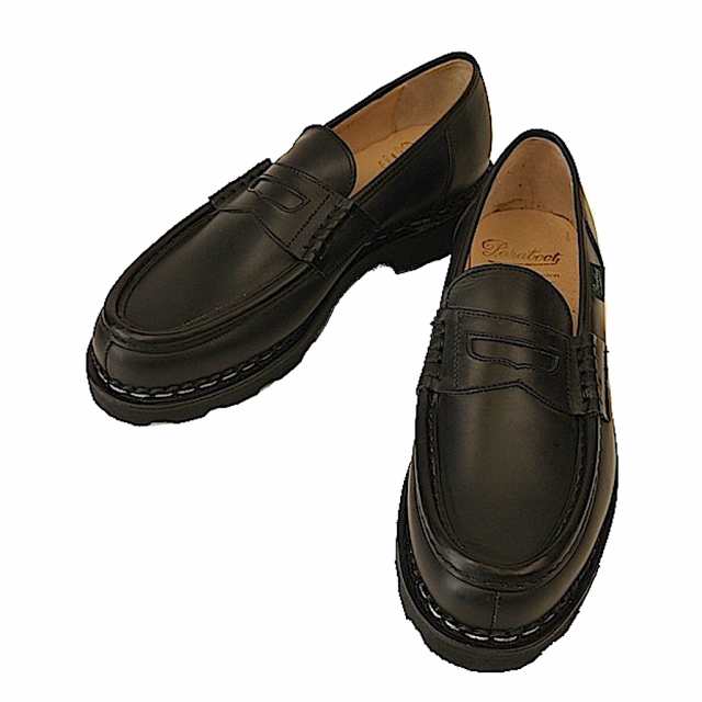 PARABOOT パラブーツ 099412 REIMS NOIR(BLACK) メンズ ランス ブラック ローファー スリッポン リスレザー  フランス製 靴・シューズ