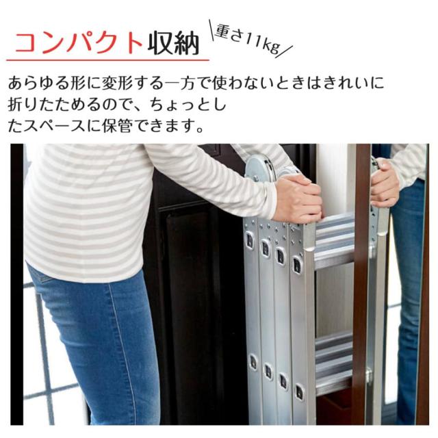 はしご 梯子 ハシゴ 脚立 足場 万能はしご 多機能はしご 3.6m アルミはしご 折りたたみ スーパーラダー 送料無料