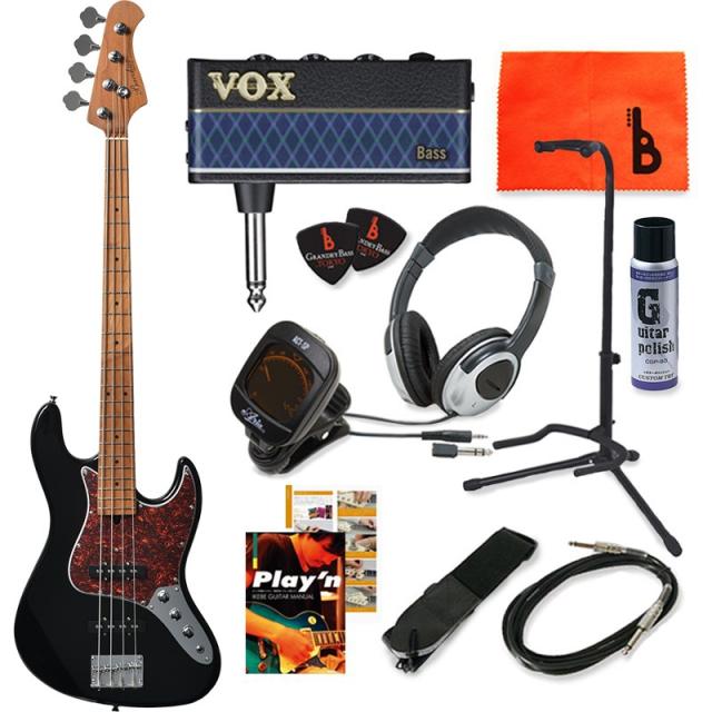 Bacchus 【入荷待ち、ご予約受付中】 WJB-1DX RSM/M (BLK) 【ベース初心者入門セット】