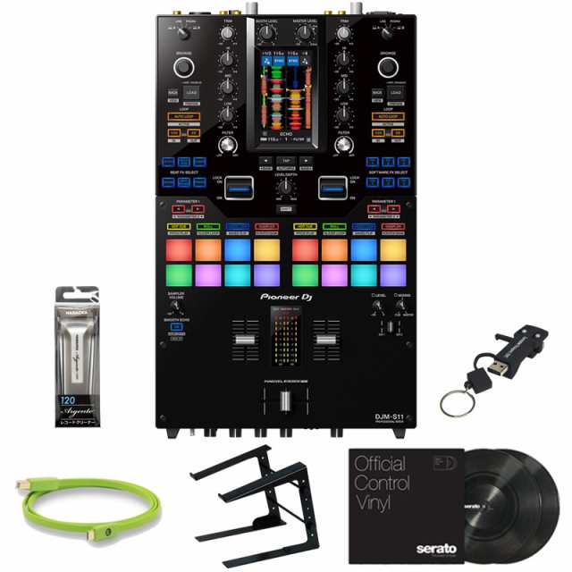 Pioneer DJ DJM-S11 + DJ必需品5ツールSET 【無償版Serato DJ Pro / rekordbox対応】【プロフェッショナル 2ch DJミキサー】