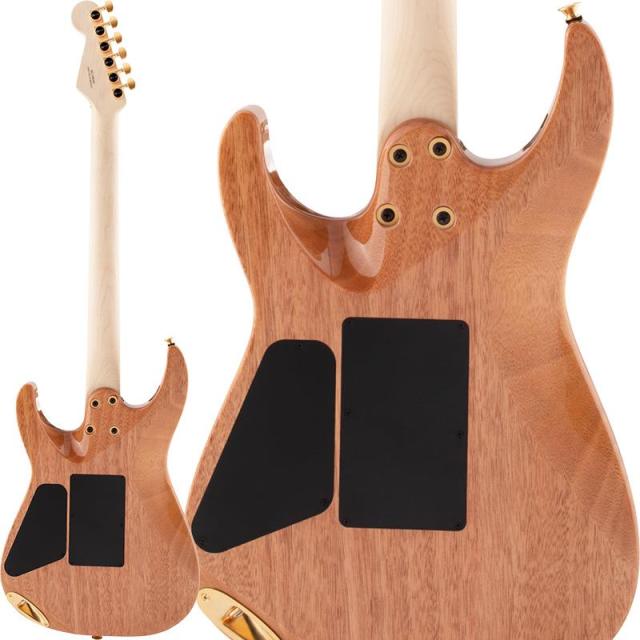 Charvel Pro-Mod DK24 HH FR M Mahogany with Quilt Maple (Dark Amber/Maple)_1