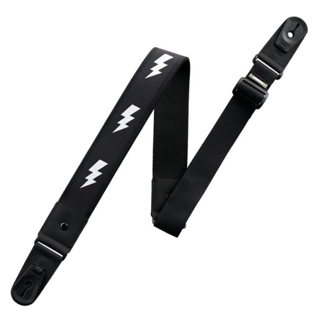 basiner DURA GUITAR STRAP VG HARDCORE SERIES WHITE FLASH