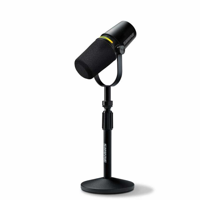 SHURE 【秋のスーパーセール】MV7+ ポッドキャストキット (ブラック、スタンド付き)(MV7+-K-BNDL-J)【国内正規品】(シュア)