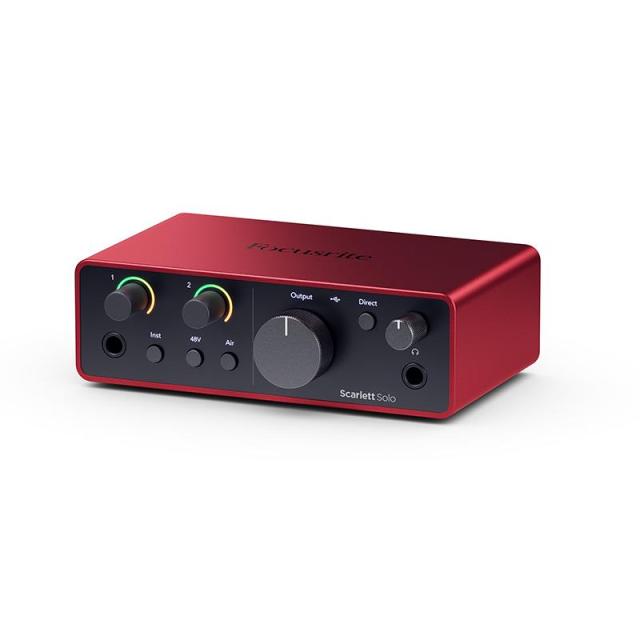 Focusrite Scarlett Solo Studio gen4 (Cubase LE付属)(コンデンサーマイク/ヘッドフォン/マイクケーブル付属・スタジオパック)(2in2out・USB-C オーディオインターフェイス)(フォーカスライト)(スカーレット)(4th Gen)_1