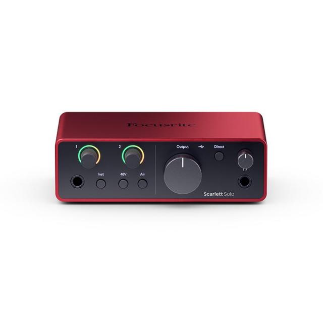 Focusrite Scarlett Solo Studio gen4 (Cubase LE付属)(コンデンサーマイク/ヘッドフォン/マイクケーブル付属・スタジオパック)(2in2out・USB-C オーディオインターフェイス)(フォーカスライト)(スカーレット)(4th Gen)_2