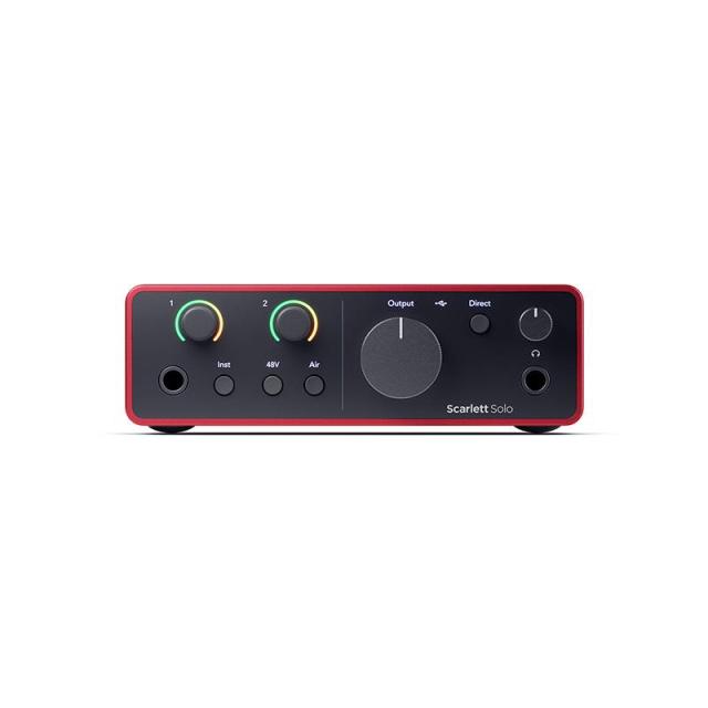Focusrite Scarlett Solo Studio gen4 (Cubase LE付属)(コンデンサーマイク/ヘッドフォン/マイクケーブル付属・スタジオパック)(2in2out・USB-C オーディオインターフェイス)(フォーカスライト)(スカーレット)(4th Gen)_3