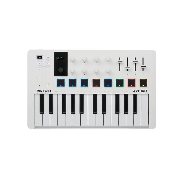Arturia MINILAB 3 WH 【NKS対応製品・Komplete 15 Select無償提供】(25鍵・USB・MIDIキーボード)(アートリア)(MINILAB3)