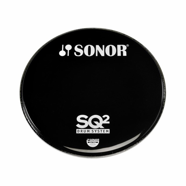 SONOR SN-BP20B/L-SQ2 [20インチ・バスドラム用ヘッド / ブラック / SQ2ロゴ]