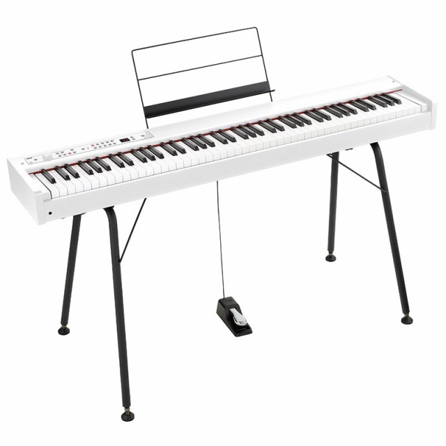 KORG DIGITAL PIANO D1 WH(ホワイト)＋専用スタンド「ST-SV1-BK」セット【沖縄・離島送料別途見積】