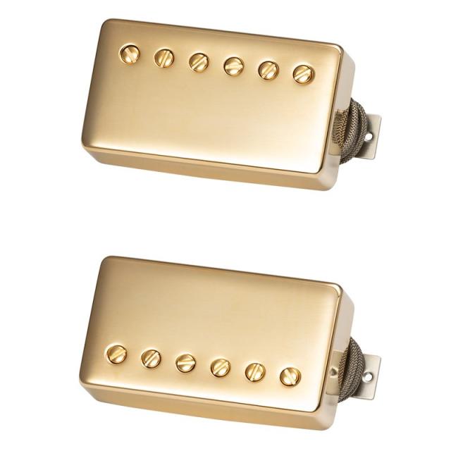 Gibson 【夏のボーナスセール】 Custombucker (Matched Set，Double Black，True Historic Gold Covers，2-Conductor，Unpotted，Alnico III) [Historic Collection / PUCBDBGC2-SET]