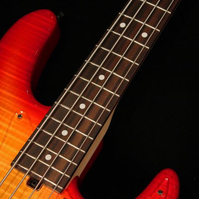 Kikuchi Guitars Custom 4st J Bass (Flame Maple Top / Cherry Sunburst)