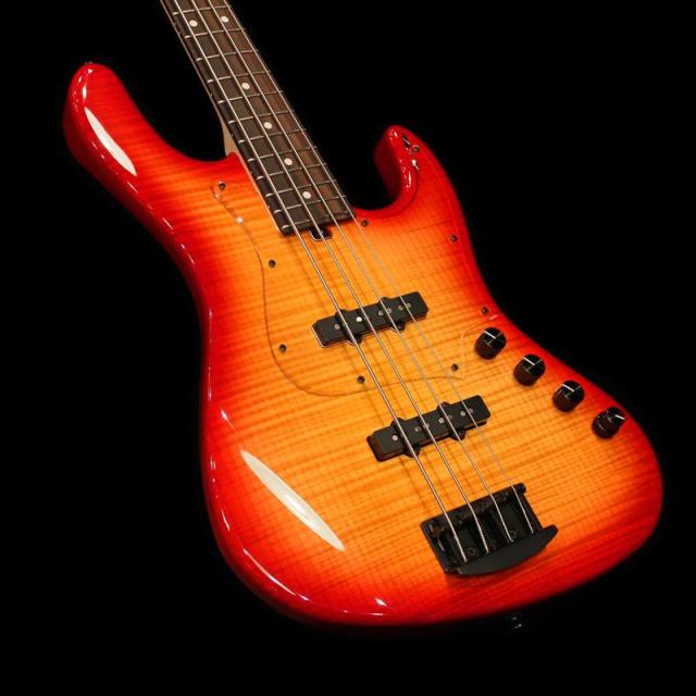 Kikuchi Guitars Custom 4st J Bass (Flame Maple Top / Cherry Sunburst)