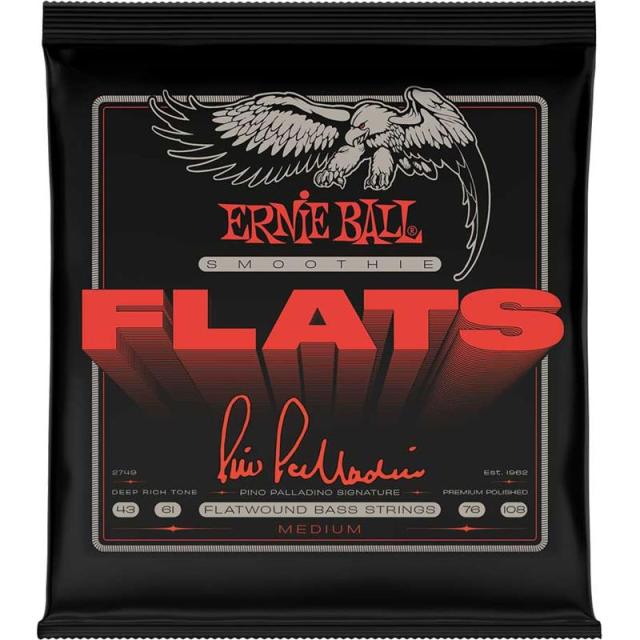 ERNIE BALL Pino Palladino Smoothie Flats Bass Strings/#2749 (Flat Wound / Medium 43-108)