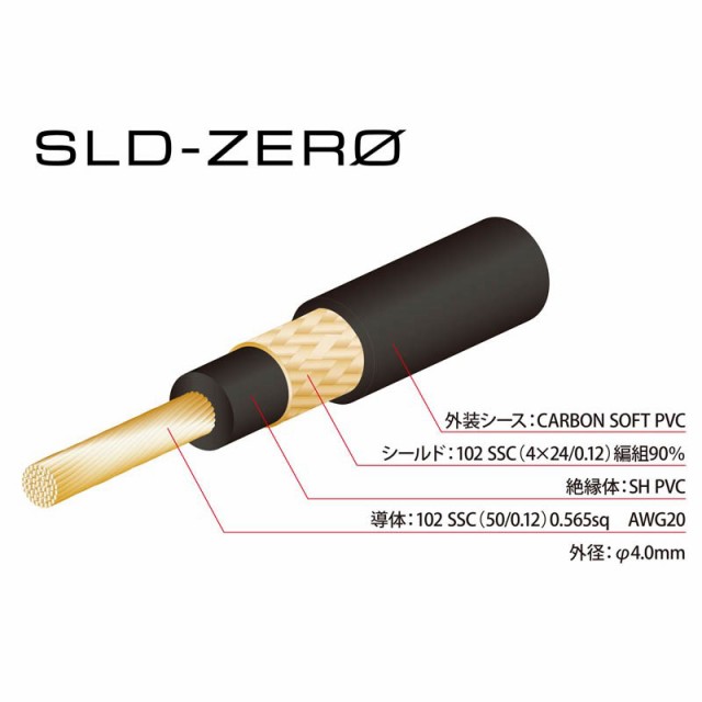 Oyaide NEO Solderless Series Faster & Stronger The Exclusive Solderless Cable [SLD-ZERO/50mボビン巻]