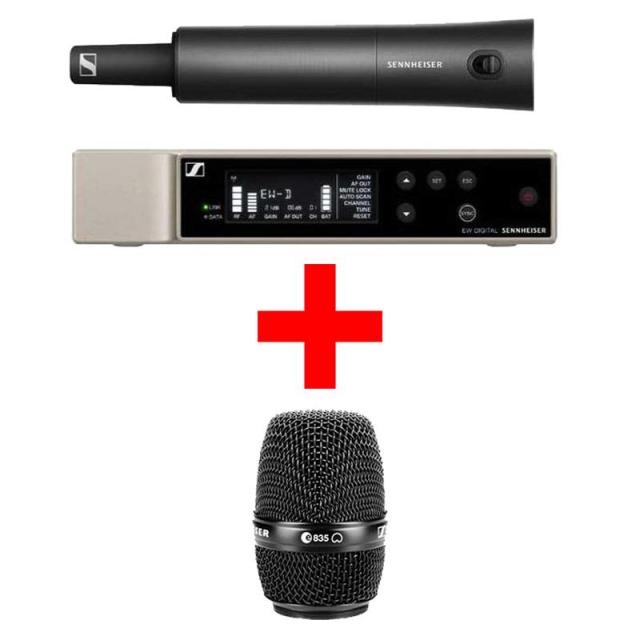 SENNHEISER (Evolution Wireless Digitalシリーズ)EW-D SKM-S BASE SET (T12) +【MMD 835-1 BK 専用カプセルセット】(ゼンハイザー)(ワイヤレスマイク)(ハンドマイクベース+カプセルセット)