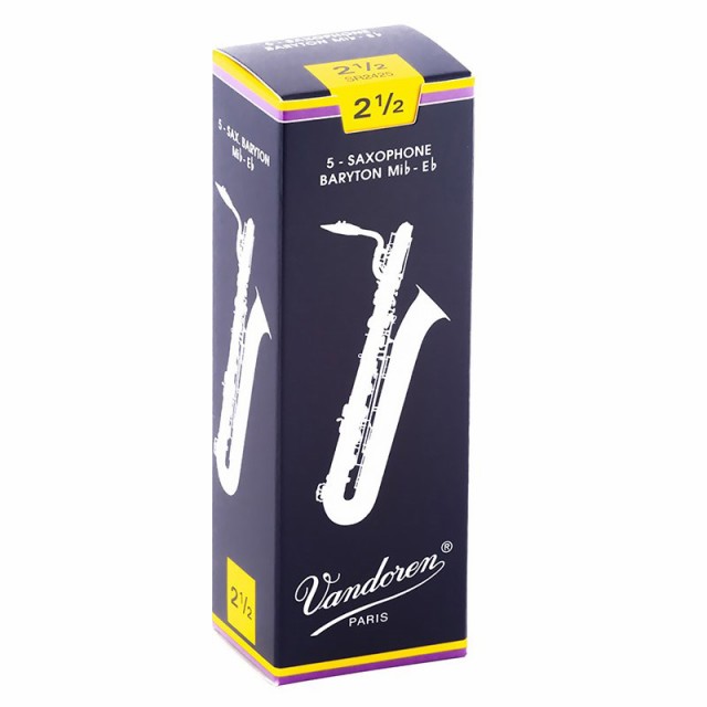 VANDOREN 《硬さ：2-1/2》バリトンサックス用リード バンドレン Traditional(青箱)の通販は