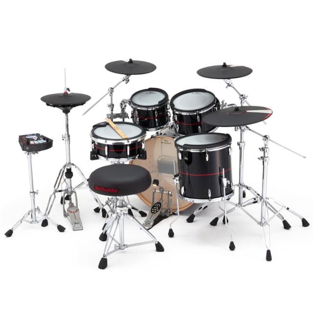 Pearl EMPP925S/C-SET #758 [e/MERGE PRO Complete Kit - Piano Black w/Red Stripe]