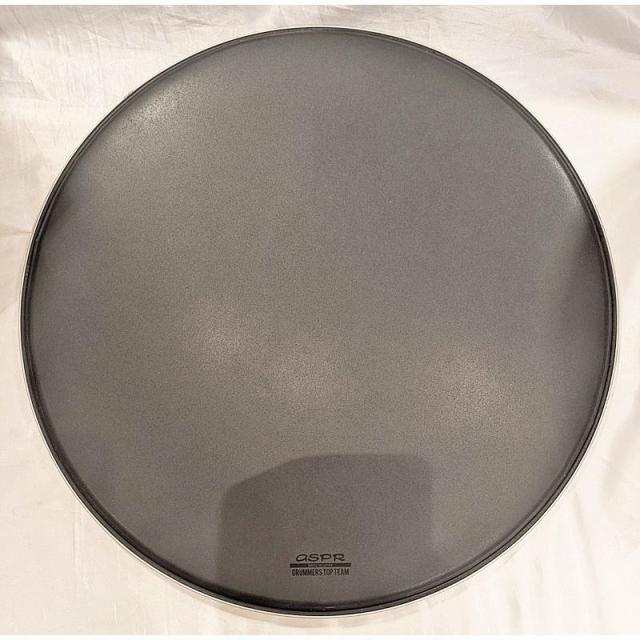 DRUMMERS TOP TEAM x ASPR バスドラムフロントヘッド（24インチ：ブラック・リングミュート有り）[DTTBD24R-BK]【在庫処分特価品】