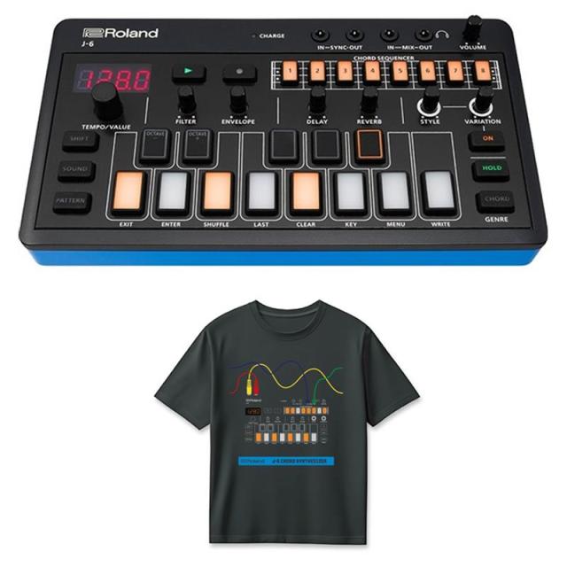 Roland (Tシャツセット)J-6 CHORD SYNTHESIZER (AIRA Compact) & J-6 T-Shirts DesignA L (RT/J-6AL) セット ローランド