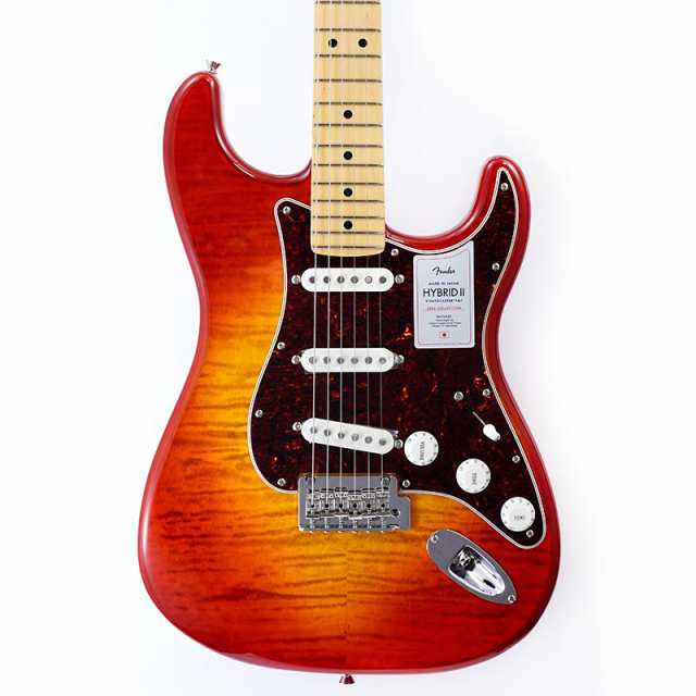 Fender Made in Japan 2024 Collection Hybrid II Stratocaster FMT (Flame Sunset Orange Transparent/Maple)