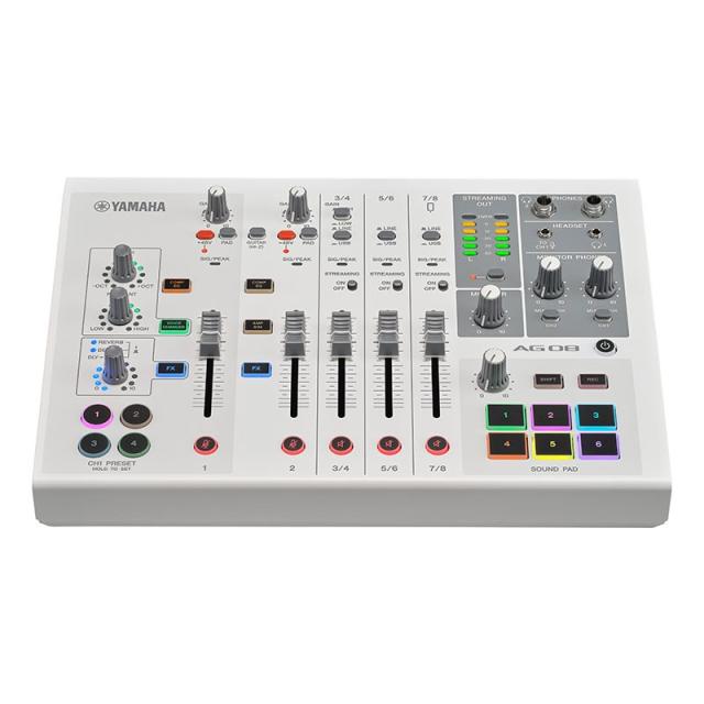 YAMAHA AG08 W(ホワイト)(ヤマハ)(USBミキサー)(配信用