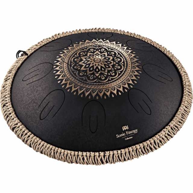 MEINL Sonic Energy Octave Steel Tongue Drums / Black Lasered Floral Design - D Kurd [OSTD1BKE]