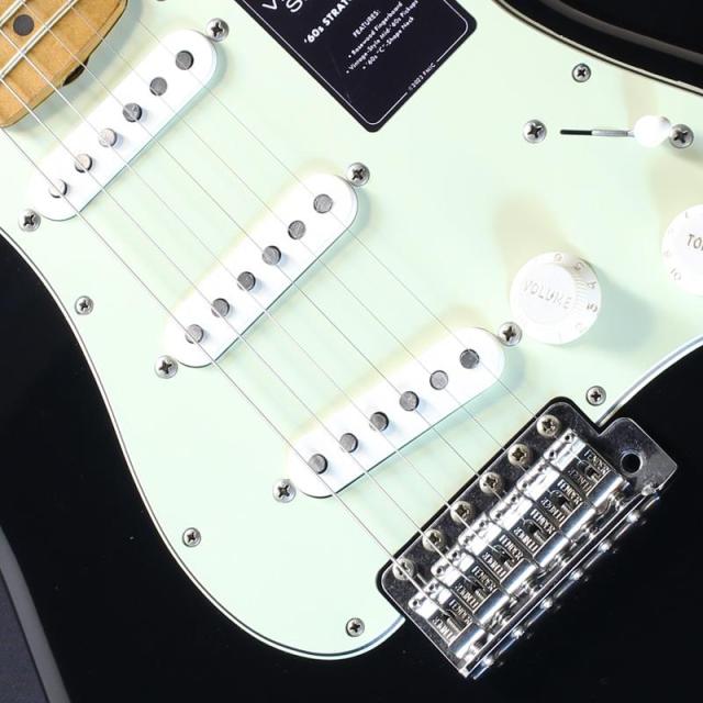 Fender MEX Limited Edition Vintera II Road Worn ’60s Stratocaster (Black/Maple) #MX25090150_3