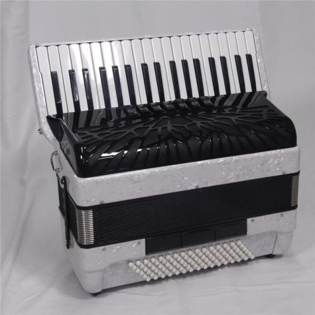 Parrot New 37K96BS PW 国内限定モデル アコーディオン 37鍵盤 96ベース M.M.L ピアノ式 パロット