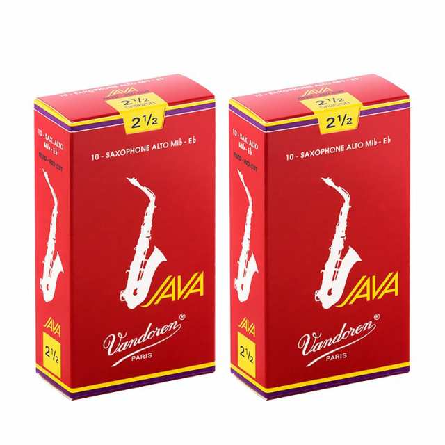 VANDOREN 【2個セット】《硬さ：2-1/2》アルトサックス用リード バンドレン JAVA RED