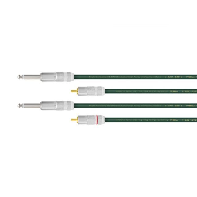 Oyaide QAC-222 RTS pair (RCA-TS phone)(3.0m)(RCA-Phoneケーブル)(オヤイデ)
