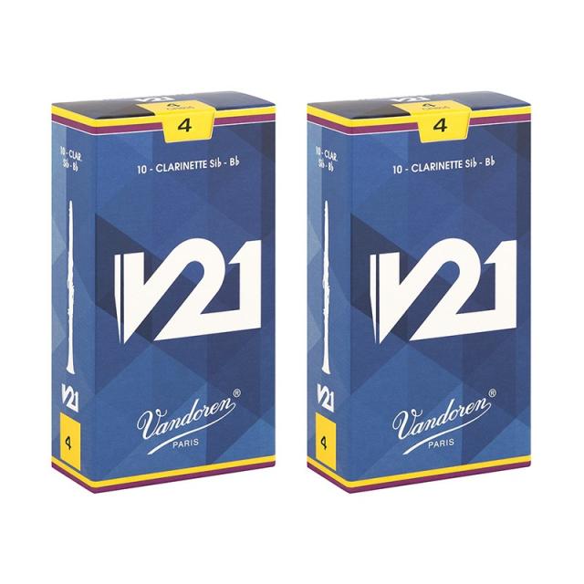 VANDOREN 【2個セット】《硬さ：4》B♭クラリネット用リード バンドレン V21 【宅配便発送】【正規輸入品】