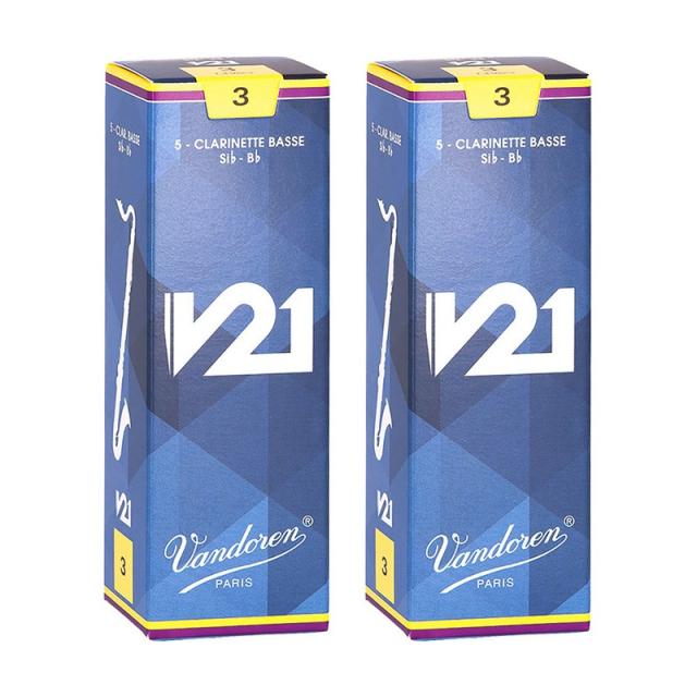 VANDOREN 【2個セット】《硬さ：3》バスクラリネット用リード バンドレン V21 【宅配便発送】【正規輸入品】