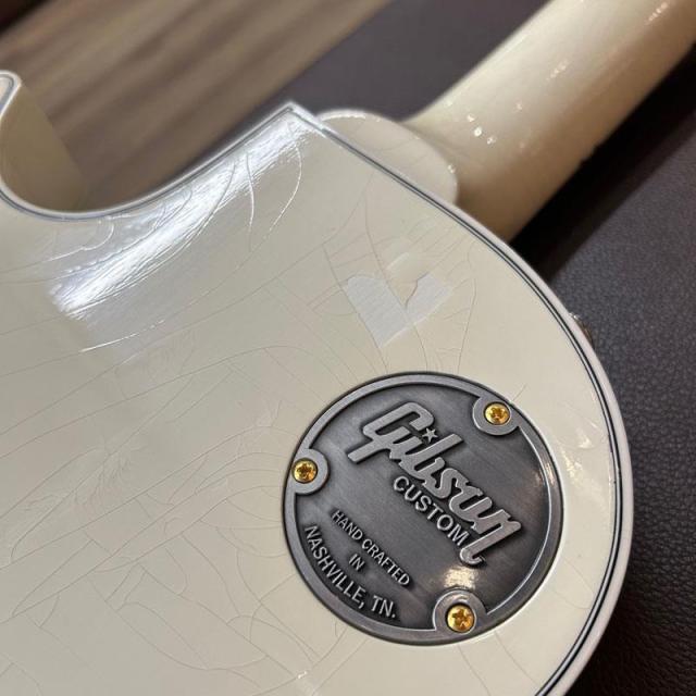Gibson USED 中古 Murphy Lab 1957 Les Paul Custom Reissue 3-Pickup w/Bigsby Ultra Light Aged (Polaris White) 【SN.7 4819】_9