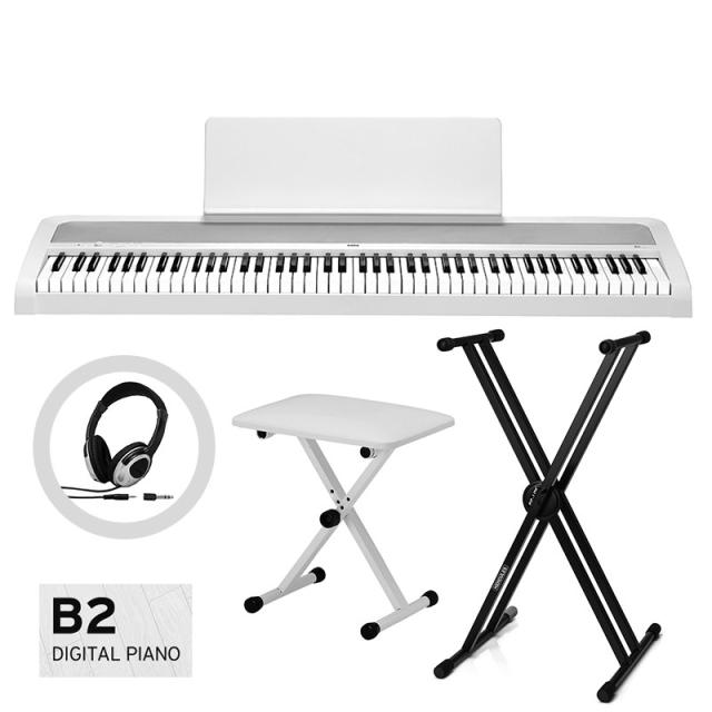 KORG B2-WH (ホワイト)＋X型スタンドセット | KORG B2 WH ホワイト X型