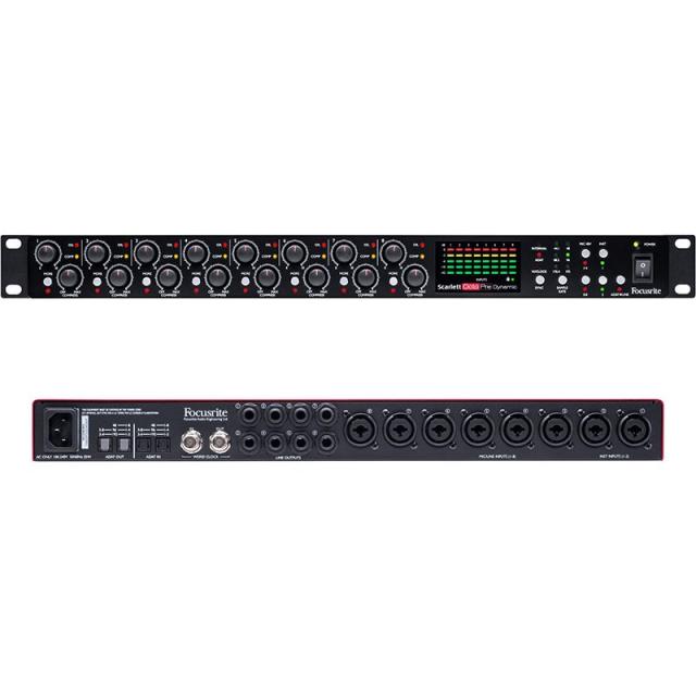 Focusrite Scarlett OctoPre Dynamic(ADAT入出力搭載・コンプレッサー機能搭載アナログ8ch入出力対応マイクプリアンプ・ラインアンプ)(フォーカスライト)(スカーレット)_3