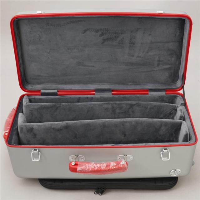 Wahnsinn Case ワンジンケース / COLOR CARBON Series (Matte Grey / Red) トリプル トランペット用 ケース_3