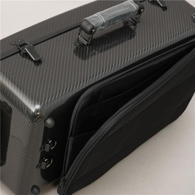 Wahnsinn Case ワンジンケース / 3K NATURAL CARBON Series (Glossy Black / Black) トリプル トランペット用 ケース_2