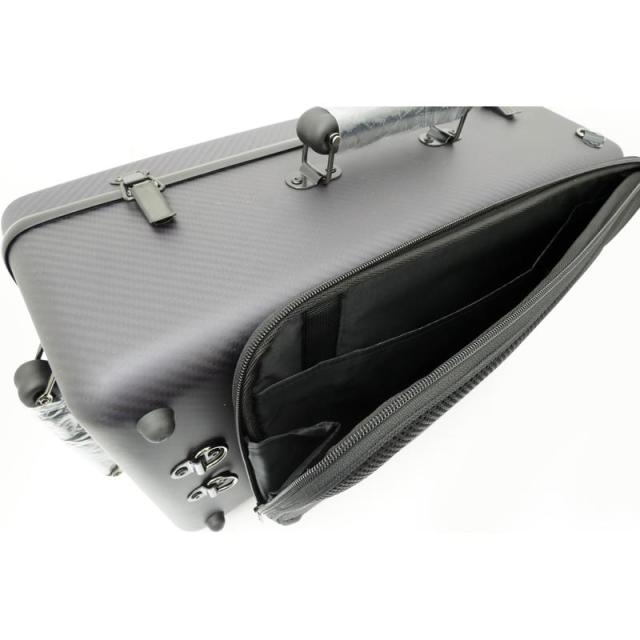 Wahnsinn Case ワンジンケース / 3K NATURAL CARBON Series (Matte Dark Purple / Black) トリプル トランペット用 ケース_2