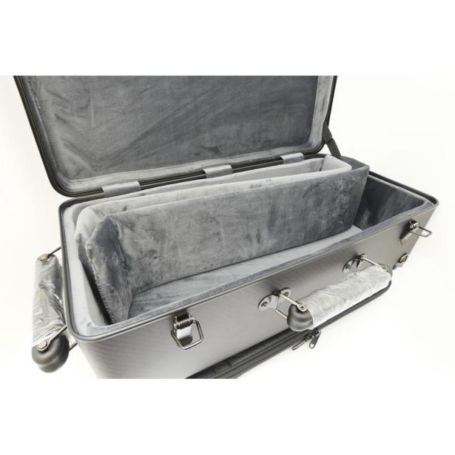 Wahnsinn Case ワンジンケース / 3K NATURAL CARBON Series (Matte Dark Purple / Black) トリプル トランペット用 ケース_3