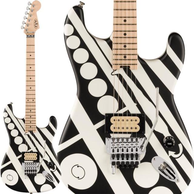EVH Striped Series Circles (White and Black/Maple)
