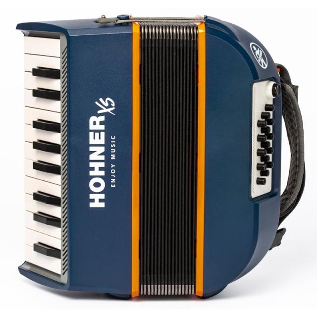 Hohner (アコーディオン専門店・出荷前検品発送)XSアコーディオン ピアノキー Dark Blue ホーナー アコーディオン 入門向け ピアノ式 小型 超小型 軽量